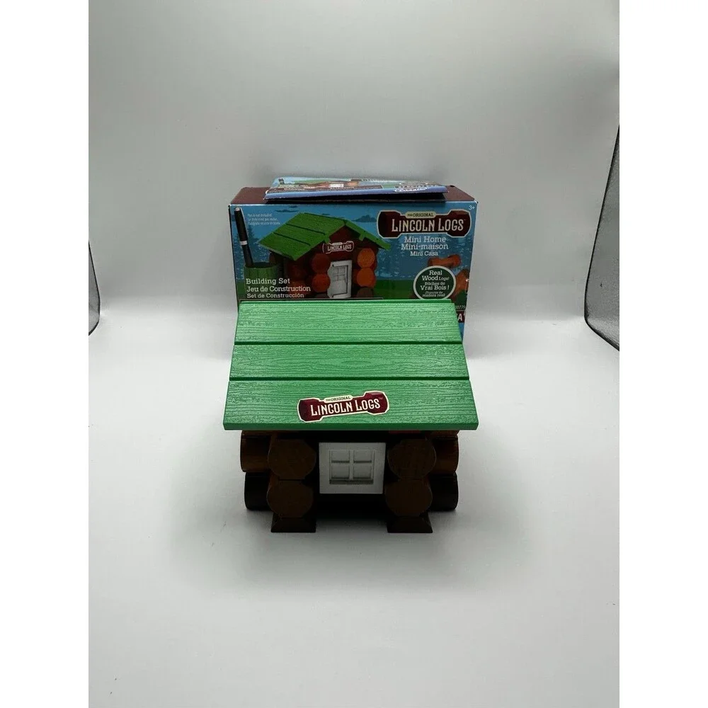 Lincoln Logs Mini Classics Mini Home Building Set 00779 - 25 Pieces INCOMPLETE